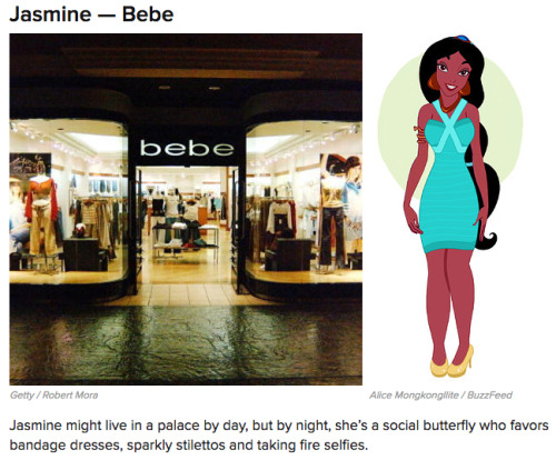 buzzfeed:  If Disney Princesses Shopped At Your Favorite Stores