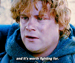 samwiseg:I know. It’s all wrong. By rights we shouldn’t even be here. But we are. It’s like in the g