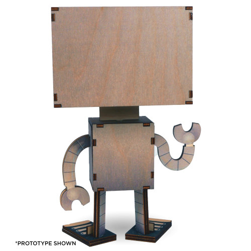 Meet Flatbot!Made of lasercut 1/8&quot; birch plywood, this special Flatbot robot stands 8½&quot; ta