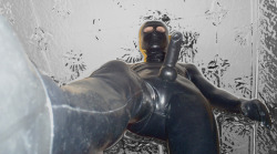 latexdicks:  rlmoby62blog:Me in Rubber catsuit!Share freely! Super!