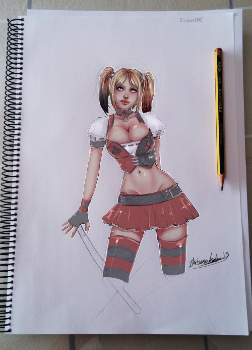 XXX Harley Quinn Traditional sketch and Digital photo