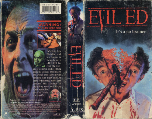 midnightmurdershow:  Evil Ed (1995) VHS Cover 