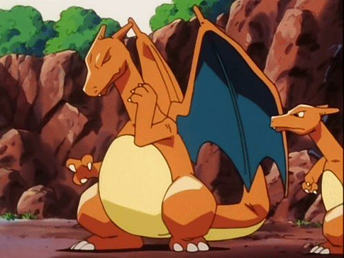 rewatchingpokemon: look how tiny ash’s charizard is (!!!)