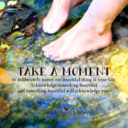 mysimplereminders:  Take a moment to deliberately