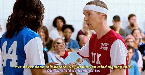 thelostsmiles:Benedict Cumberbatch asks Michelle Obama for her autograph
