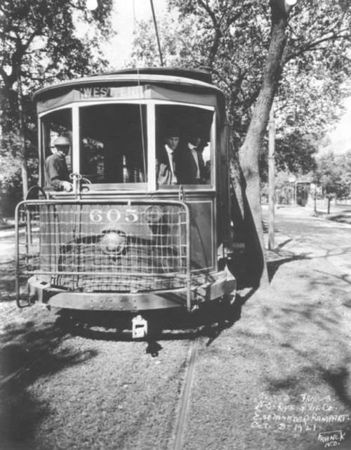 robertpiers:Streetcar on Esplanade Avenue, New Orleans, Louisiana, 1921.