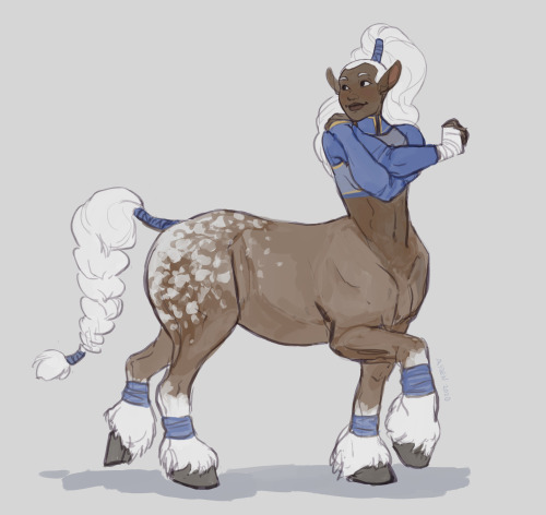 warmup sketch of my centaur monk Ereme, who I miss dearly… 