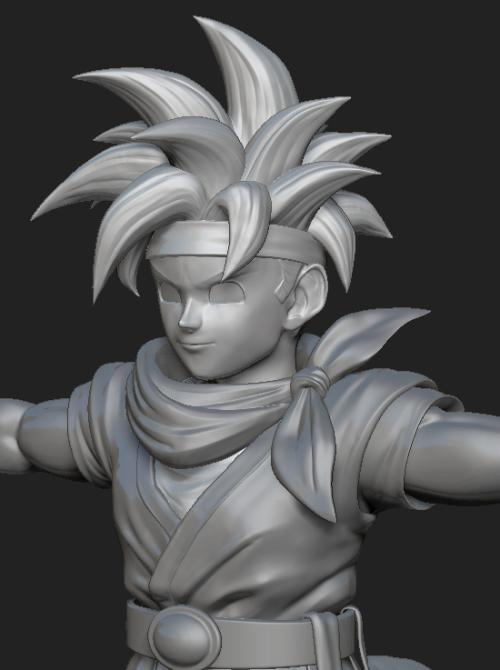 Big updates on Crono - Just need to UV him now.