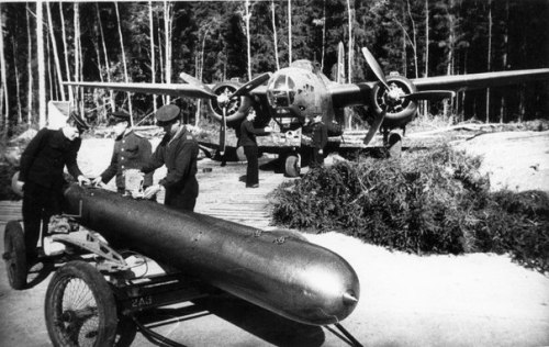 bmashina:  Douglas A-20G of the composition of the 51st mine-torpedo aviation regiment air force of 