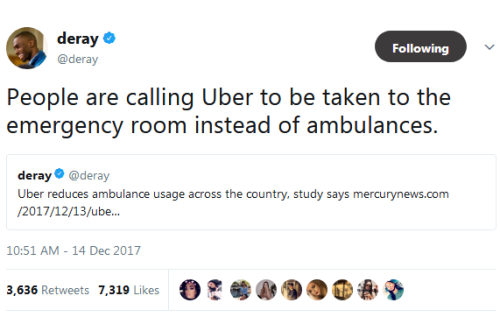 lazebian: whyyoustabbedme: An indictment of our healthcare system. Uber is less expensive millennial