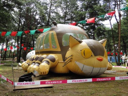 ca-tsuka:Studio Ghibli event during 2011 “Rock in Japan Festival”.Thank you for all your films, Haya