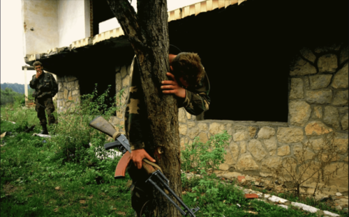 svfya:Bosnian soldier finds he’s the only survivor in his Muslim village, Yugoslavia War 1995.