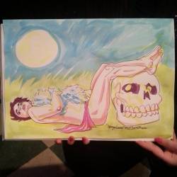 Drawing of Geegee Louise at Dr. Sketchy’s