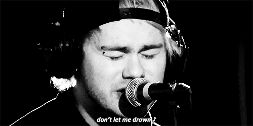 michaelcliffordgifs:5SOS Live Lounge - Drown (BMTH Cover)