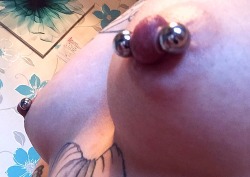 keres-nirvana:My 6mm bars have 10 mm balls on each end and the are nearly as big as my little nips!