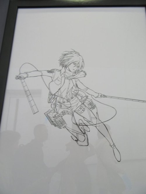 fuku-shuu:  Original lineart of Eren and Levi’s official visuals from the Shingeki no Kyojin x Tokyo SKYTREE event! Update: Added Mikasa, Armin, & Colossal Titan!  More from SnK Exhibitions & Events || General SnK News & Updates 