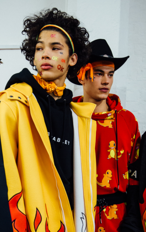 christos:Akeem Osborne and Finn Hayton by Emily Malan – Backstage at Bobby Abley A/W 2019