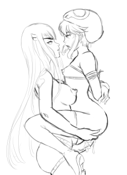 Shugarsketch:  Looking Forward To Finishing This Satsuki X Nonon Drawing!  &Amp;Lt;