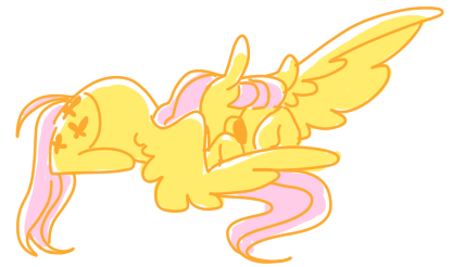 pizzakladd:  younger fluttershy with bangs and without tail extention  Hnnng &lt;3