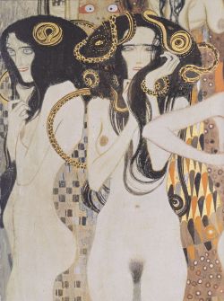 arsvitaest:  Gustav Klimt, The Gorgons, detail from the Beethoven Frieze, 1902