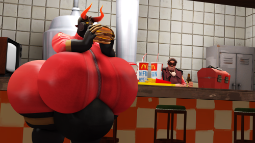 “Burger and new suit” by Fattybulous and Fatonymous.“First made by me and second b