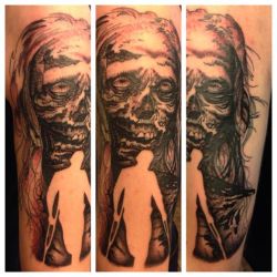 fuckyeahtattoos:  The Walking Dead half sleeve