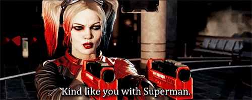 helltothenaw: thefingerfuckingfemalefury:  leothelioniii:  bearychaotic:  YAAAASSSS!!!  Fucking drag her Harley  OH SNAP  I hate “Injustice” Wonder Woman so much because she’s literally just Superman’s boring homicidal girlfriend  And seeing Harley