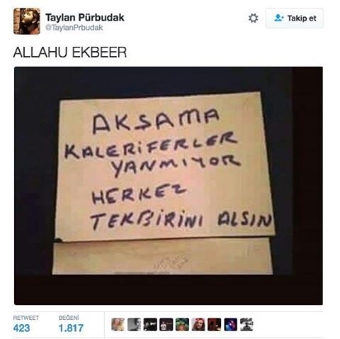 AKŞAMA
KALERİFERLER
YANMIYO...