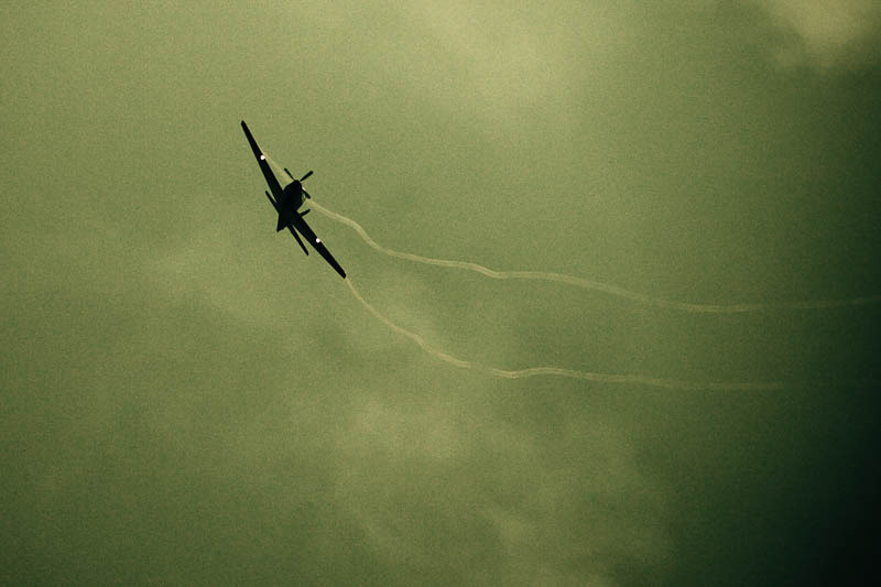 Not a lot going on in this photo … except there is. Sweet capture of this Supermarine Spitfire by Evan Wilson.
Full version here.