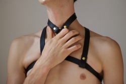 wildwolfleatherwork:Harness by Wild Wolf Leatherwork || Modeled by Devin