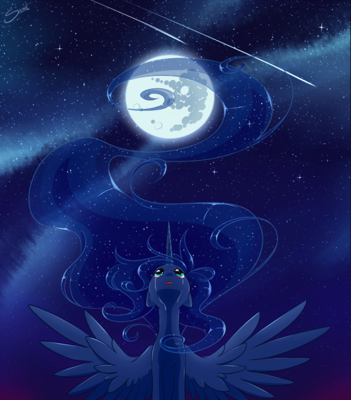 theponyartcollection:  Full Moon by *secret-pony