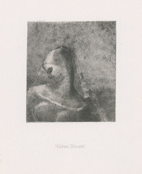 Helena (Ennoia) (plate 10) by Odilon RedonMedium: lithography on paper