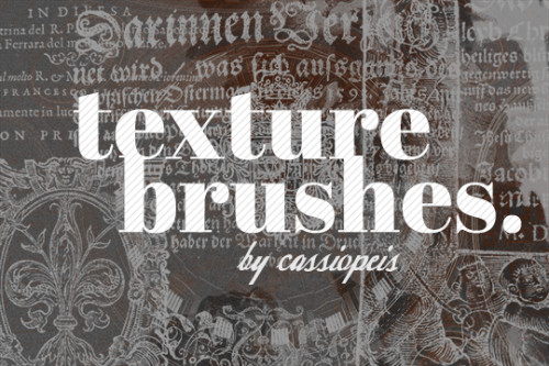 cavalierfou:TEXTURE BRUSHES ✨those are ancient book text & art textures – there are 12 of them.p