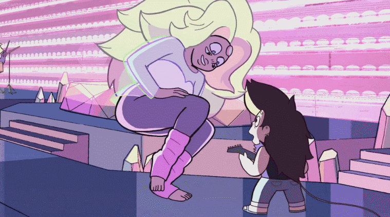 charlesoberonn:  Rose Quartz and Pearl Fusion / Rainbow Quartz Dance
