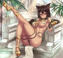 Naughty-Things:  Some Cat Girls Having Fun. Bow Down To Your Cat Girl Princesses!