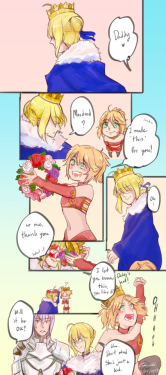 kinsaku:Oh Mordred…you……………LOL^^It’s must be a good time if they’re together.