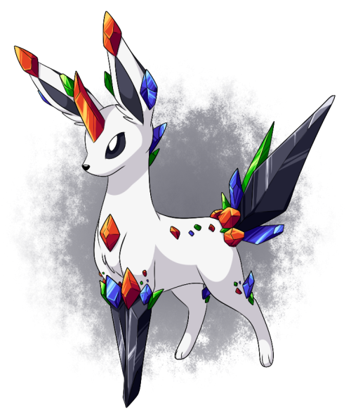 slovenskiy:Rock type Eeveelution. I wanted to make it pretty~ It looks like it’s covered in rock can