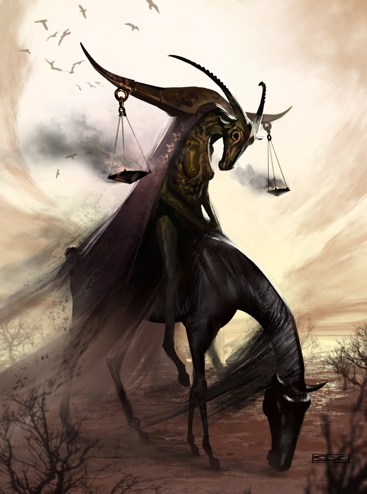 madcat-world:  Horsewoman of Famine - Simon Dubuc
