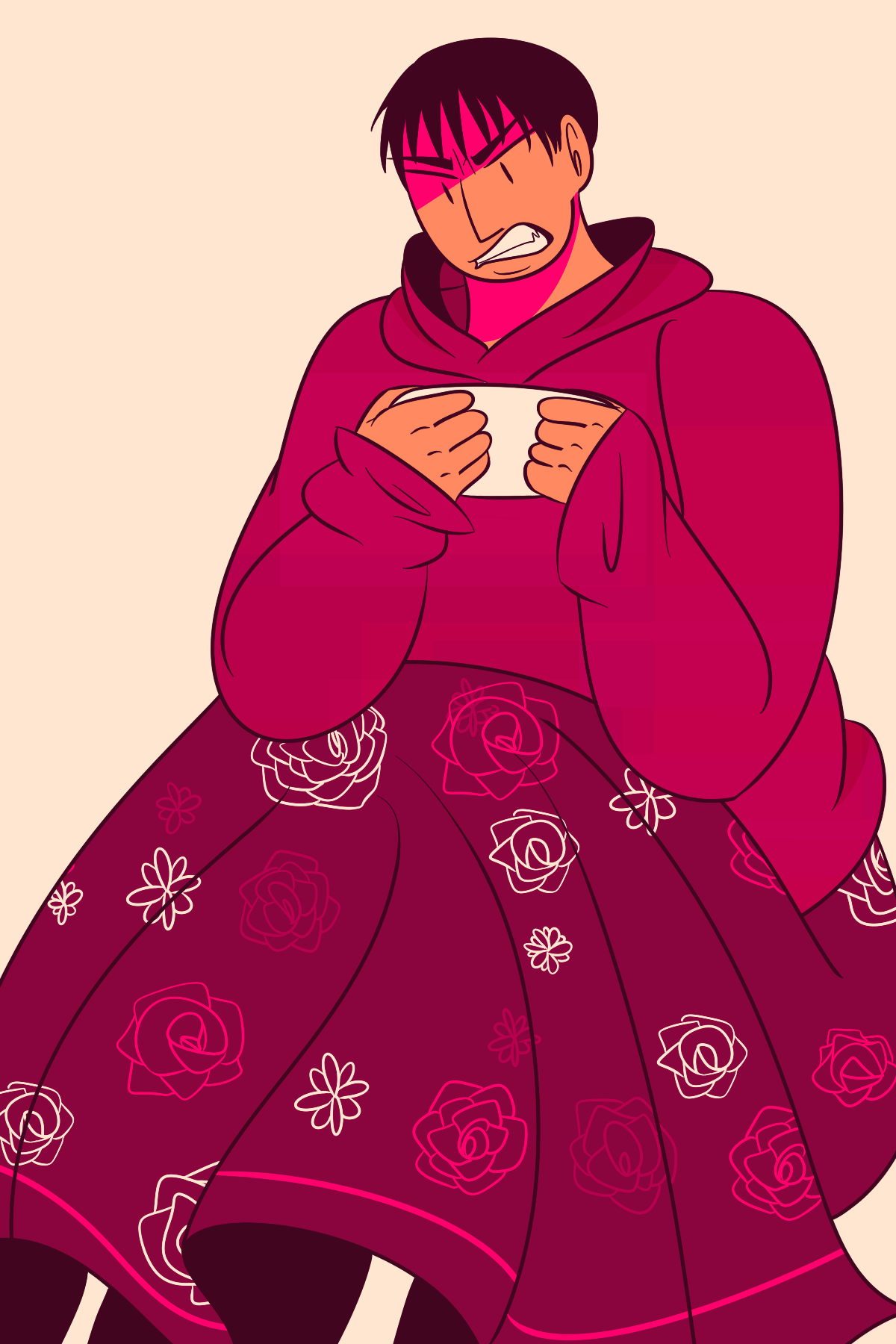 saccharinescorpion:  please draw tadokoro in florals always