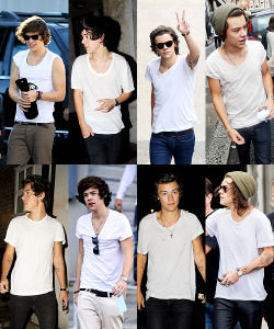 atharrystyles: Harry + Plain White T-Shirts