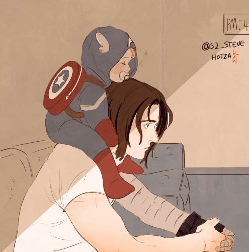 hotja:baby steve & bucky