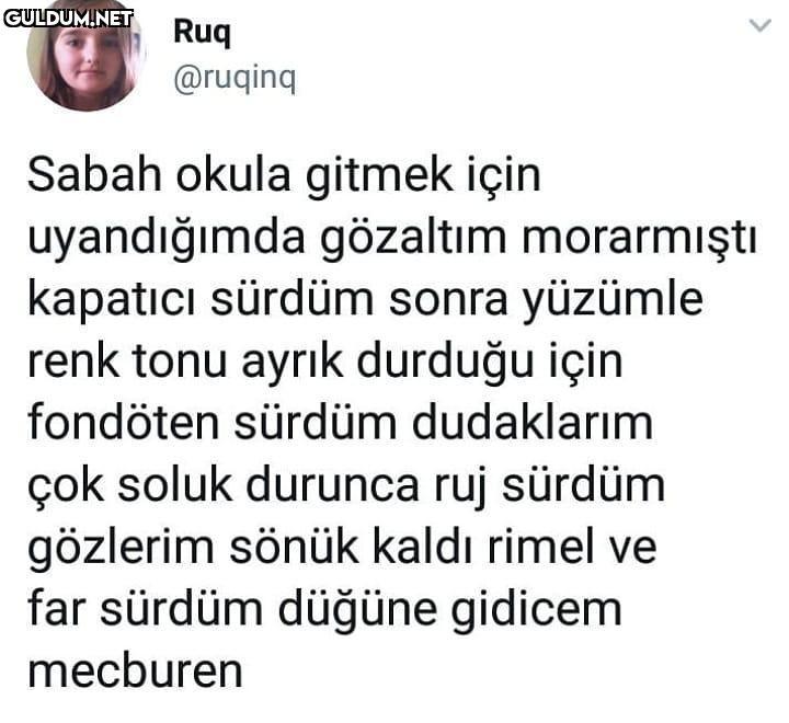 Ruq @ruqinq Sabah okula...