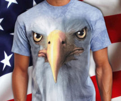 awesomeshityoucanbuy:  American Bald Eagle ShirtDon’t let the terrorists win. Support the undisputed greatest nation ever like a true red-blooded ‘Murican with the American bald eagle shirt. This comfy cotton tee features a modern fit and comes emblazoned