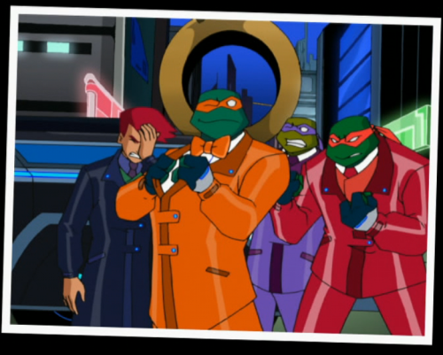 Mikey poses for the paparazzi!~TMNT Fast ForwardTMNT 2003 Season 6 Episode 10 “Invasion of the