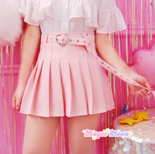 ★ Kawaii Mini Skirt with Heart Belt ★Visit: magicmoon.storenvy.com