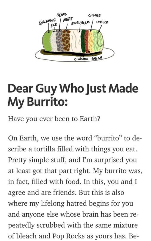 The Worlds Greatest Burrito Story Told By @luckyshirt On Twitter