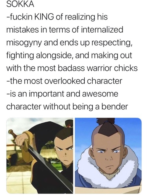 incorrectmilk: the best written characters of all time :  remember that everyone in atla is POC! 