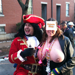 facelesswife:   Flashing at Mardi Gras  and modeling some of the beads i  Earned.   Please feel free to re-blog and share with your friends. As always  ALL pervious sets are available NOW on my private uncensored blog!