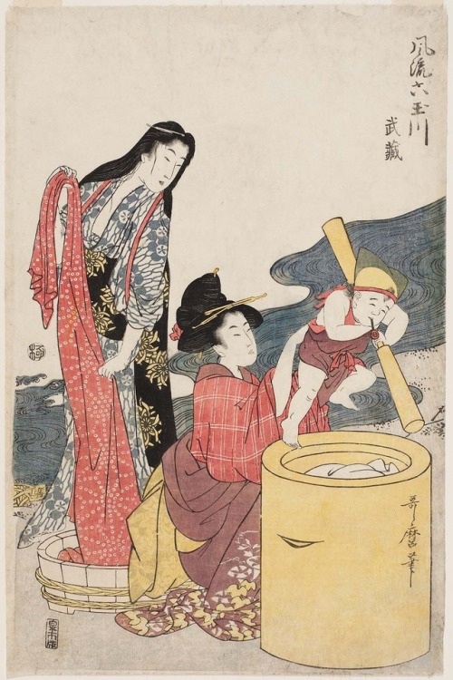 fujiwara57:Musashi Province, from the series Fashionable Six Jewel RiversFûryû Mu Tamagawa 風流六玉川Kita