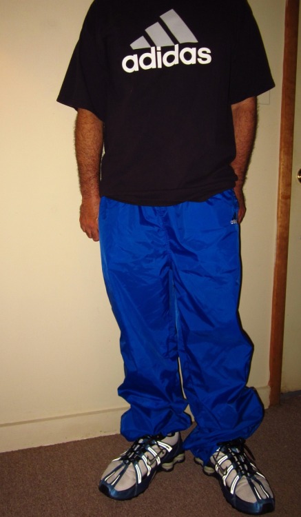 A pair of blue Adidas pants & Nike Shox Turbos I previously had in my collection! -NylonSportswe